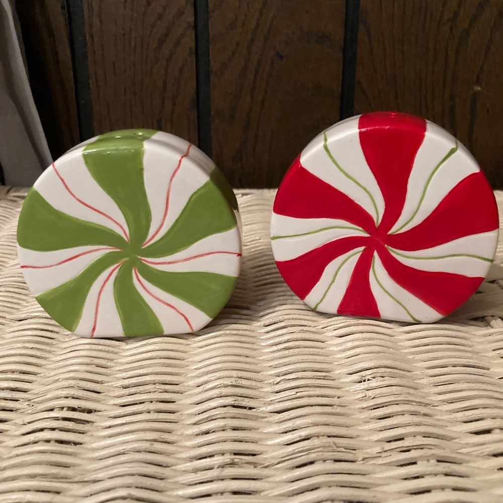 Peppermint candy salt and pepper shaker’s